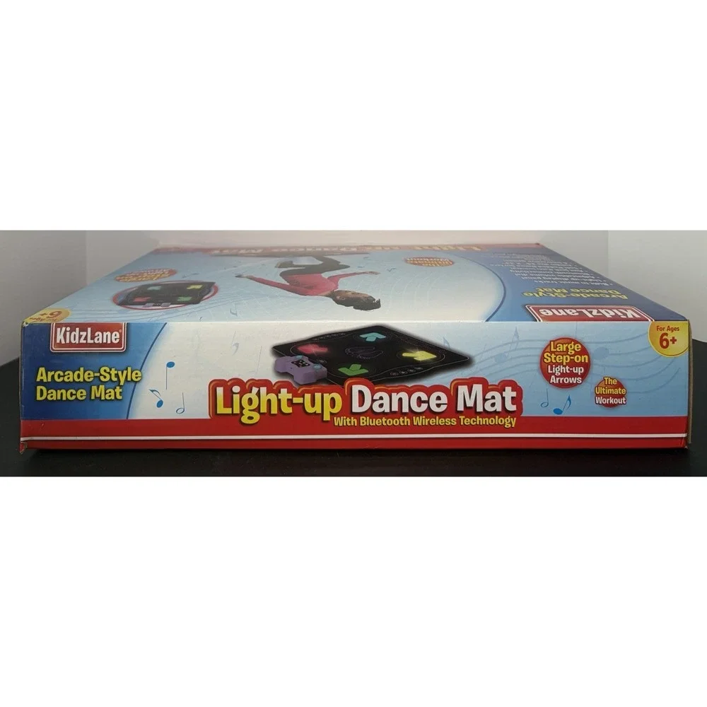 KidzLane Light-Up Dance Mat Bluetooth Wireless Step on Dance Arrows Cordless